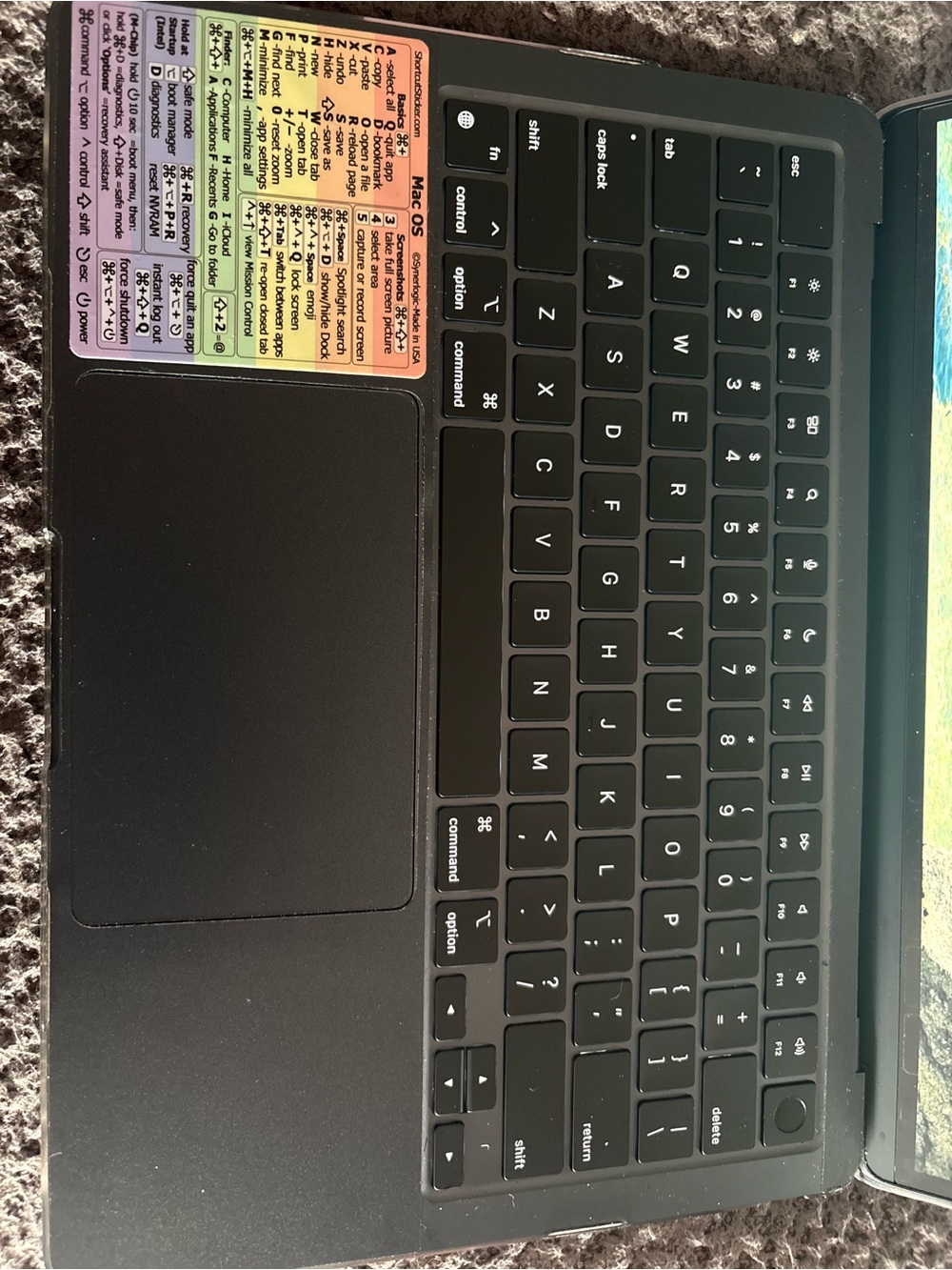 Black Laptop Keyboard and Trackpad Replacement - Black come with screen protecti